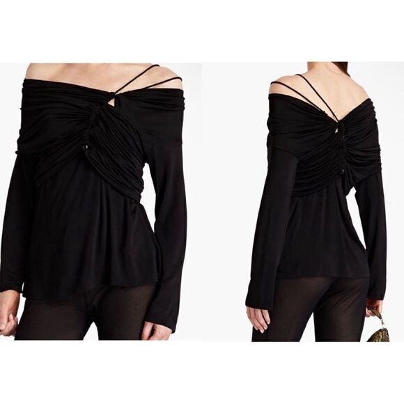 PALMER HARDING NWT Reunion jersey top in BlackSize 2